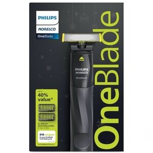 Philips Norelco OneBlade Razor - Trim, Edge & Shave - 1 Blade - 2 Combs Wet/Dry